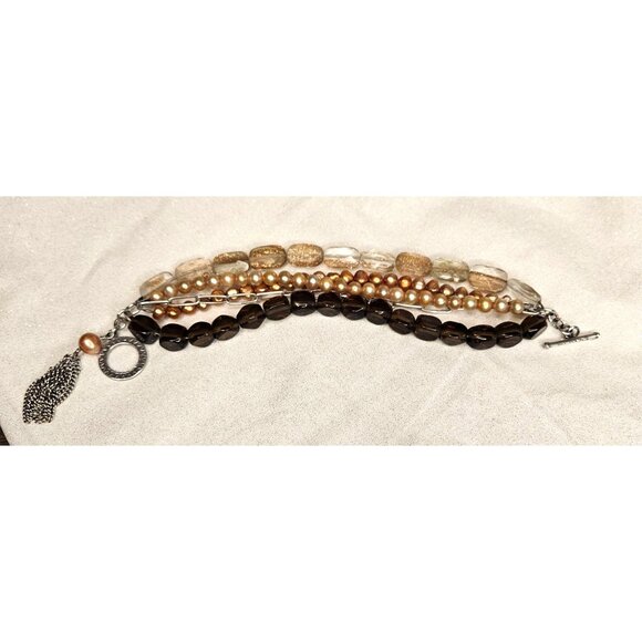 Vintage Layered Smoky Quartz Silpada Holiday Party - Picture 2 of 8